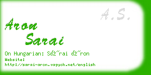 aron sarai business card